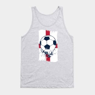 Vintage English Flag with Football // Retro England Soccer Tank Top